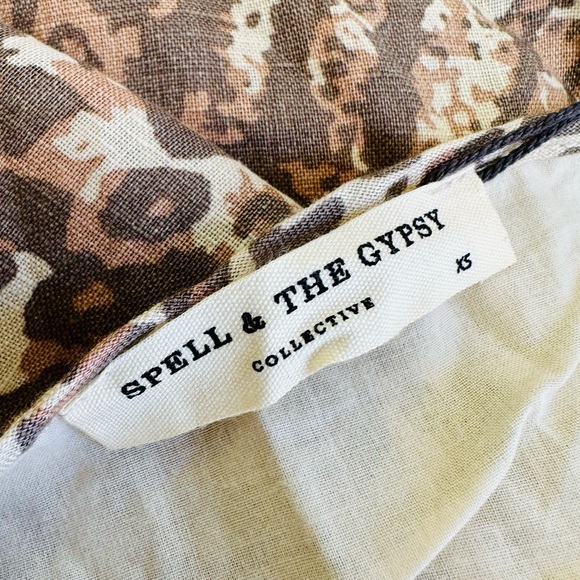 NEW! Spell & the Gypsy Collective Leopard Print Linen Ada Cami - Picture 12 of 15